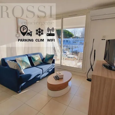 T2 West Parking Clim Wifi 4pers - Rossiconciergerie - Linge Inclus *